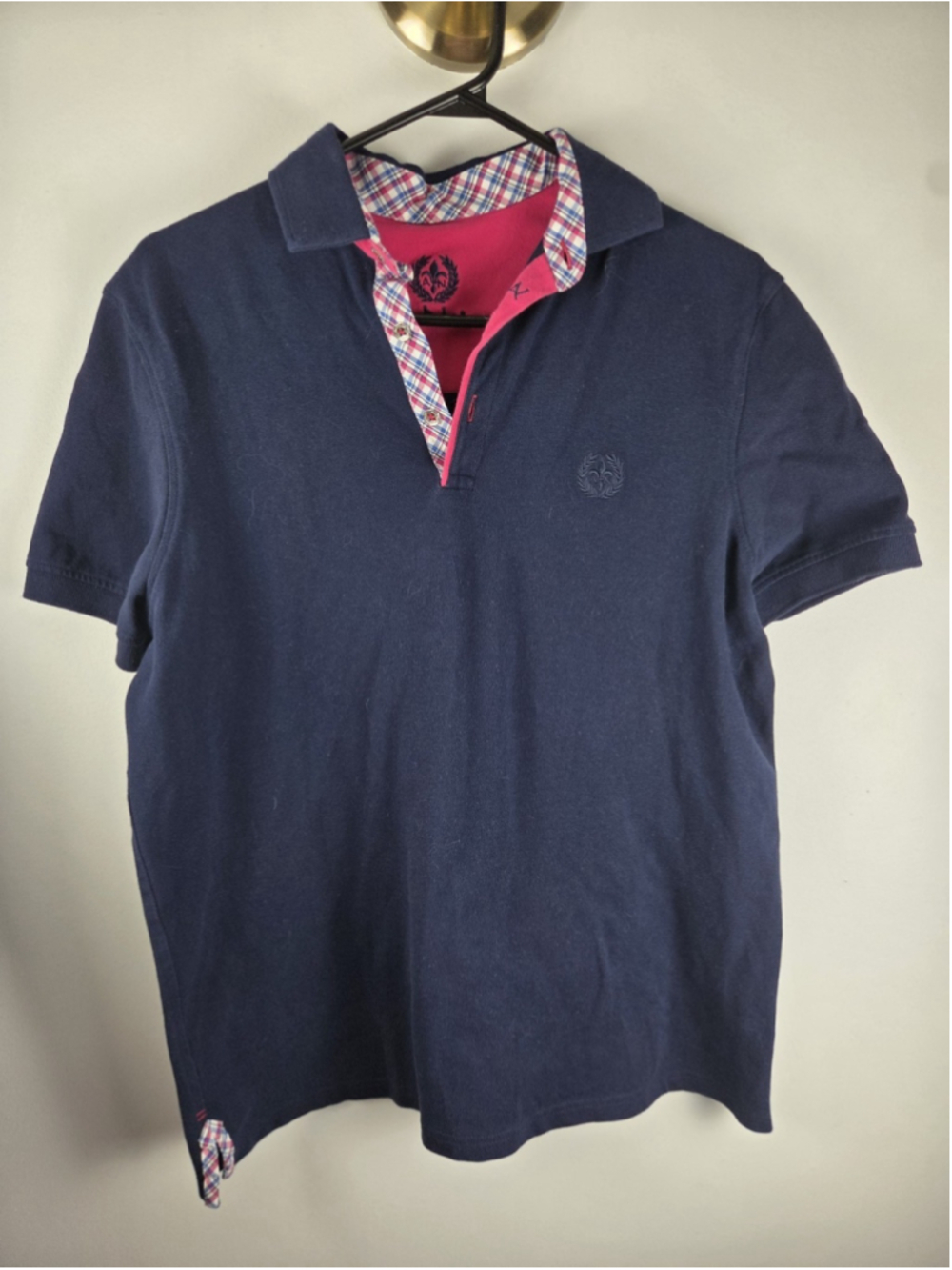 Au Noir Men's Golf Polo Size 2 Marine Pre-Owned